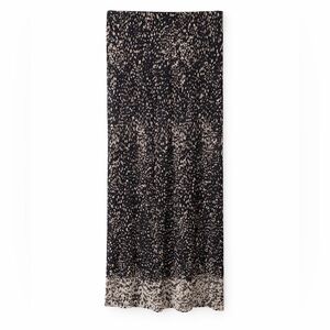 Fever Black White Crinkle Texture Wide Leg Pull-On Pants | Medium